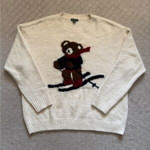 Ski Bear Sweater Ralph Lauren Inspired Ski Bear Sweater Oversized Preppy Bear